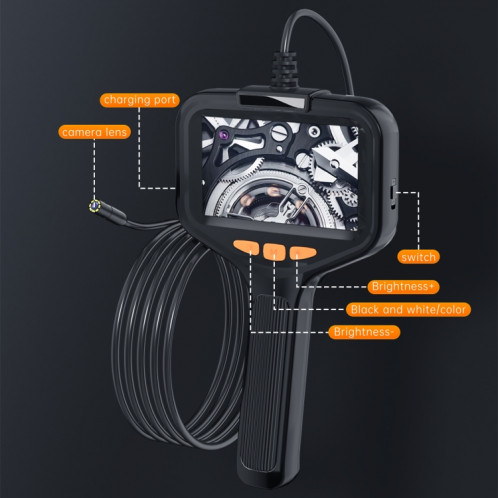 Endoscope de pipeline industriel intégré à lentilles avant P200 de 8 mm avec écran de 4,3 pouces, spécification : tube de 10 m SH6303255-012